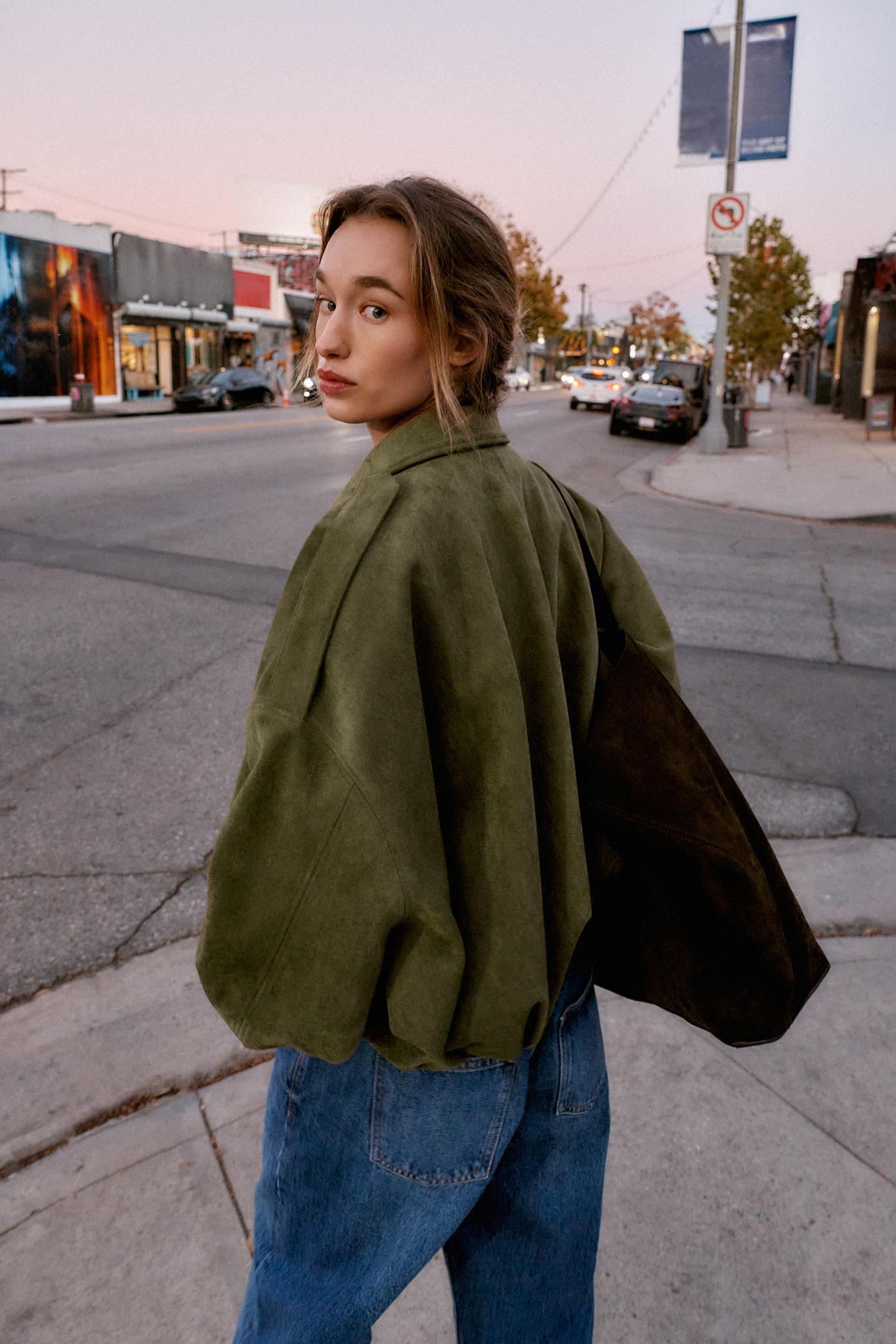 Suede Bomber Jacket