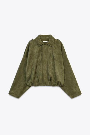 Suede Bomber Jacket