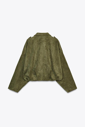 Suede Bomber Jacket