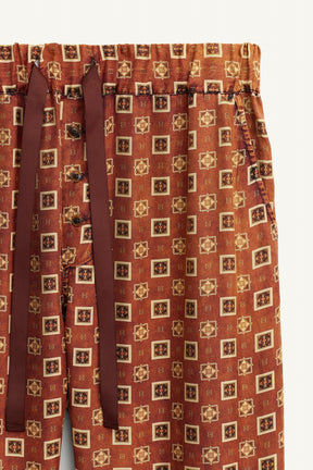 LIMITED EDITION 100% SILK PRINTED TROUSERS - Image 9