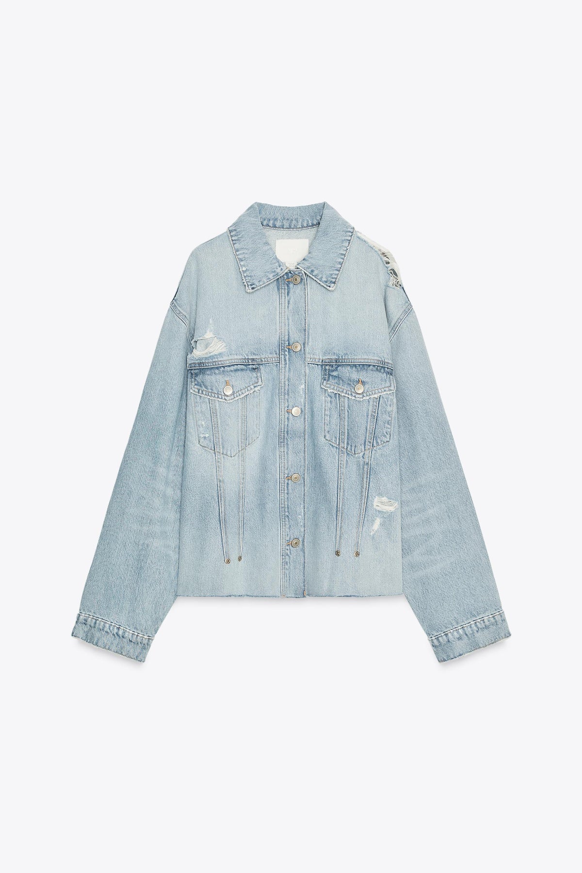 Ripped Denim Overshirt