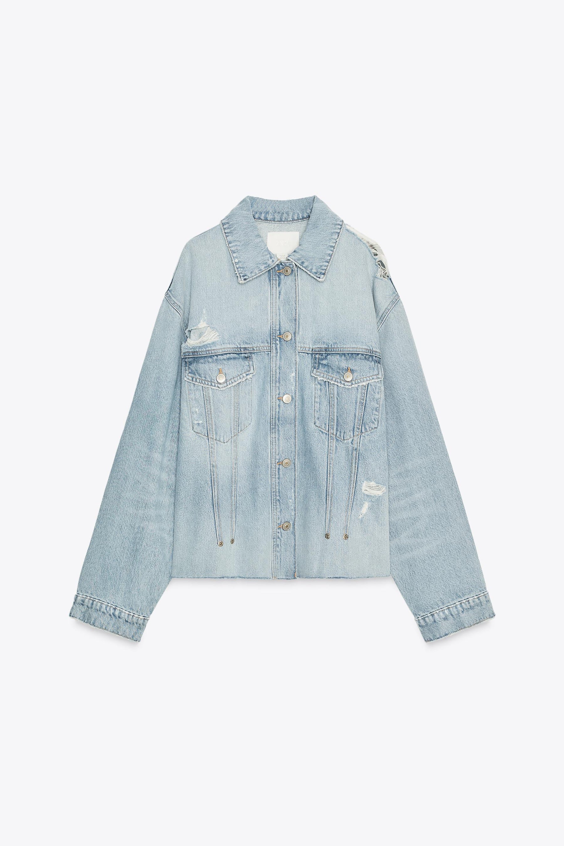 Ripped Denim Overshirt