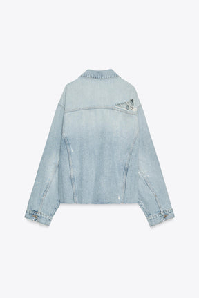 Ripped Denim Overshirt