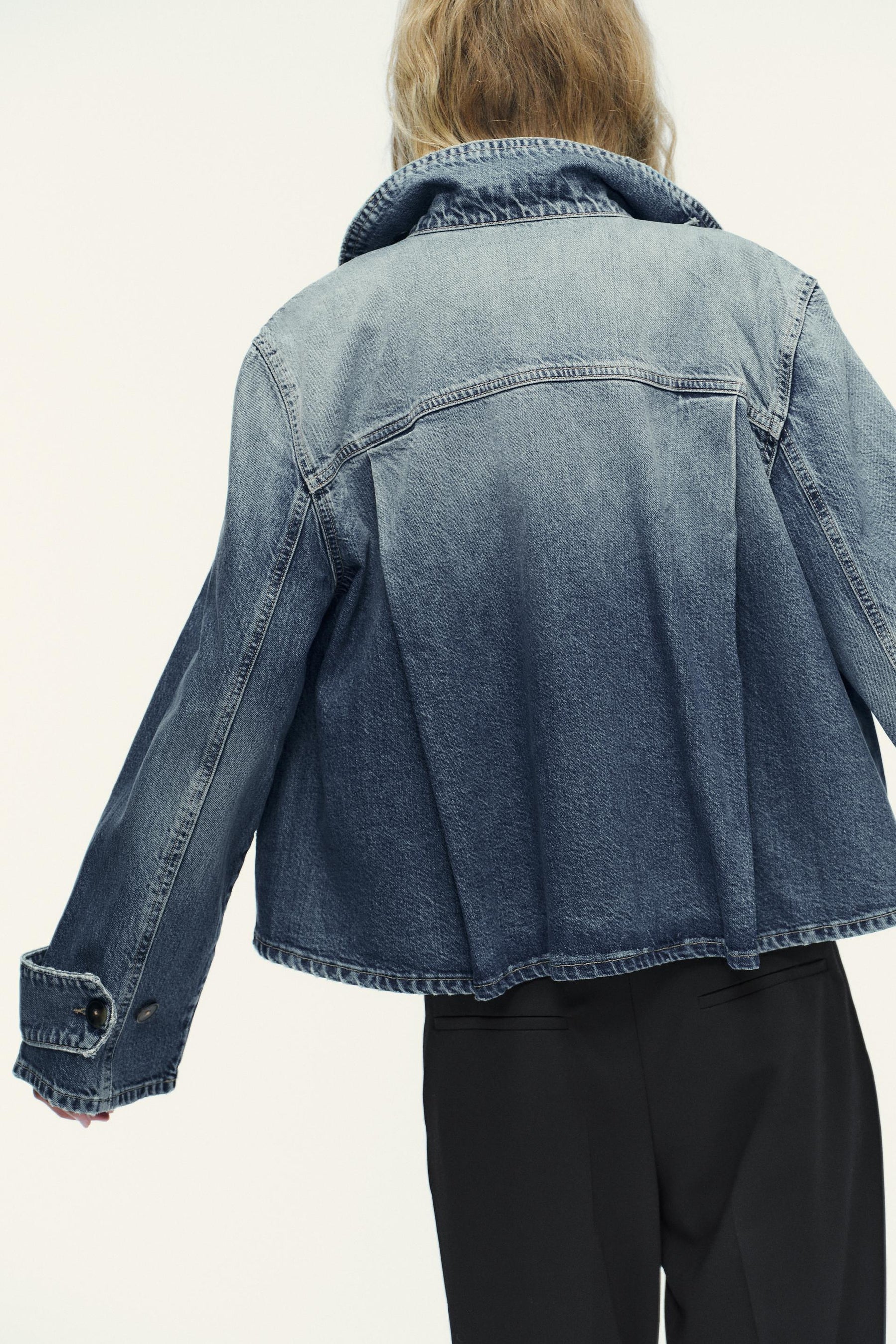 High Neck Denim Jacket
