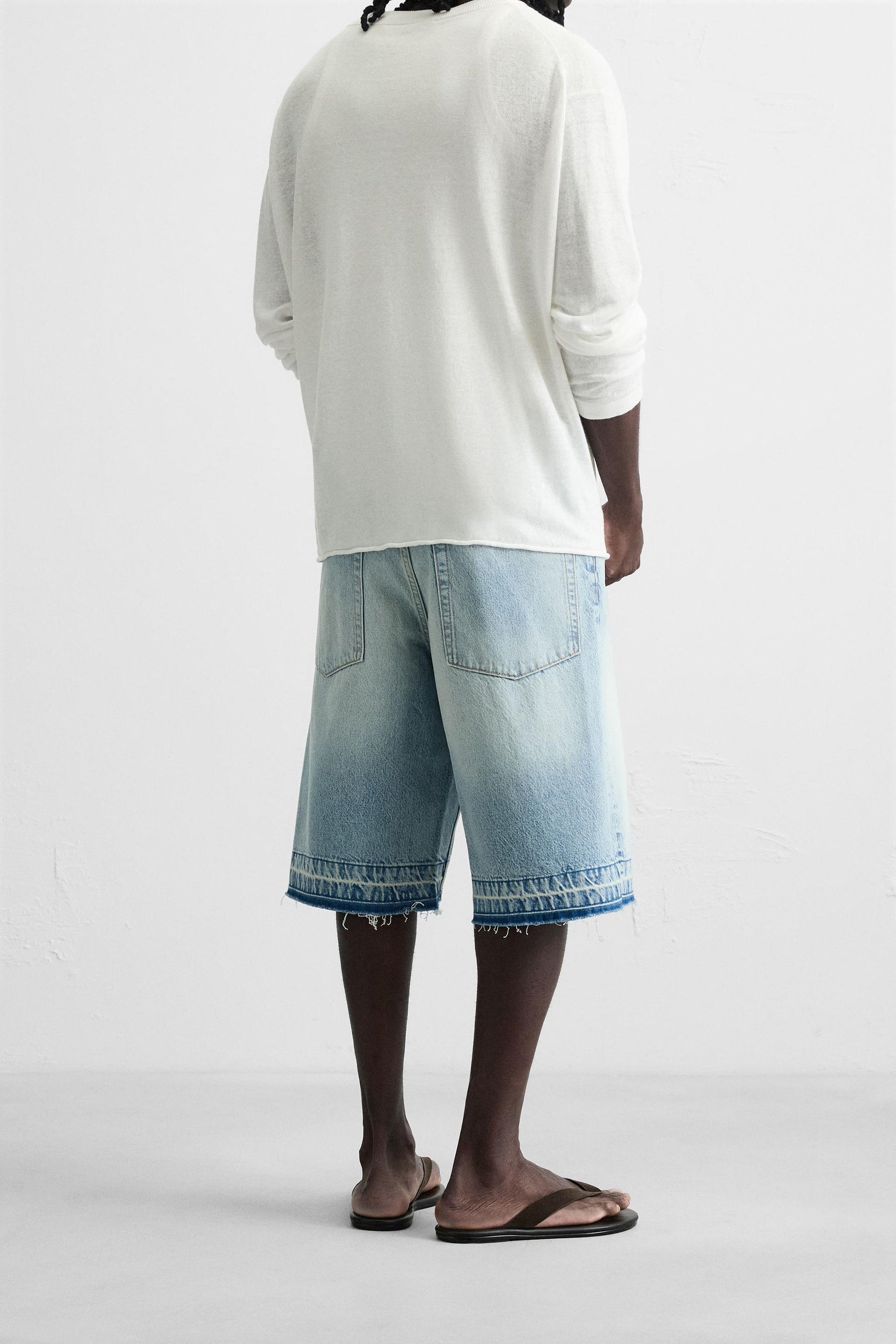 BAGGY FIT DENIM BERMUDA SHORTS - Image 3