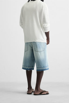 BAGGY FIT DENIM BERMUDA SHORTS - Image 3