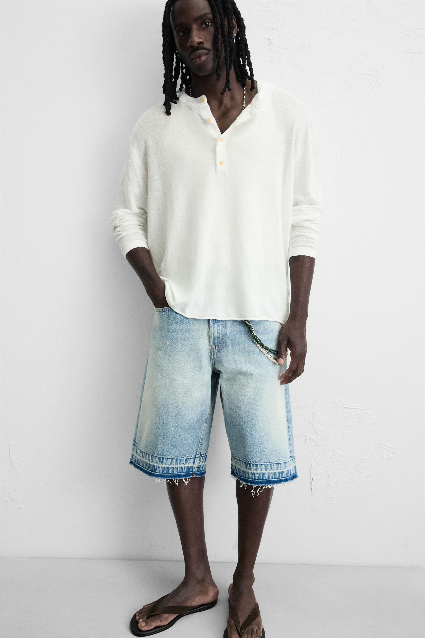 BAGGY FIT DENIM BERMUDA SHORTS - Image 5