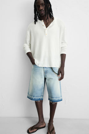 BAGGY FIT DENIM BERMUDA SHORTS - Image 5