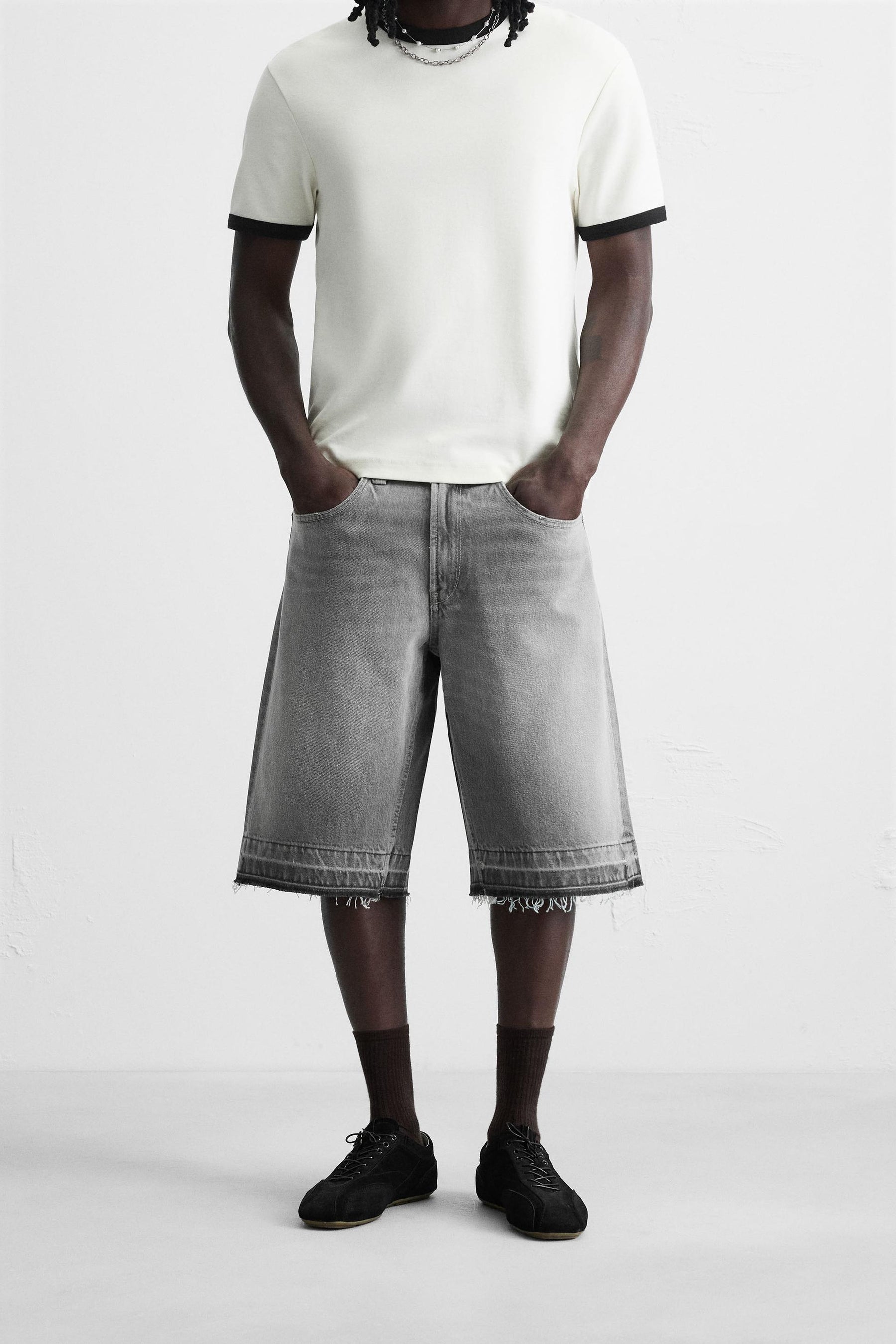 BAGGY FIT DENIM BERMUDA SHORTS - Image 2