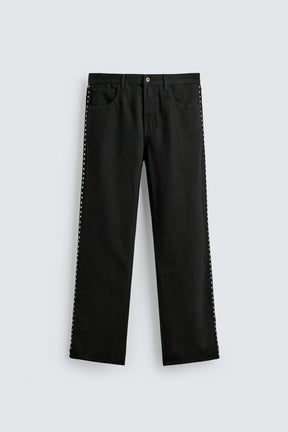FLARE FIT JEANS WITH STUDS - Image 7