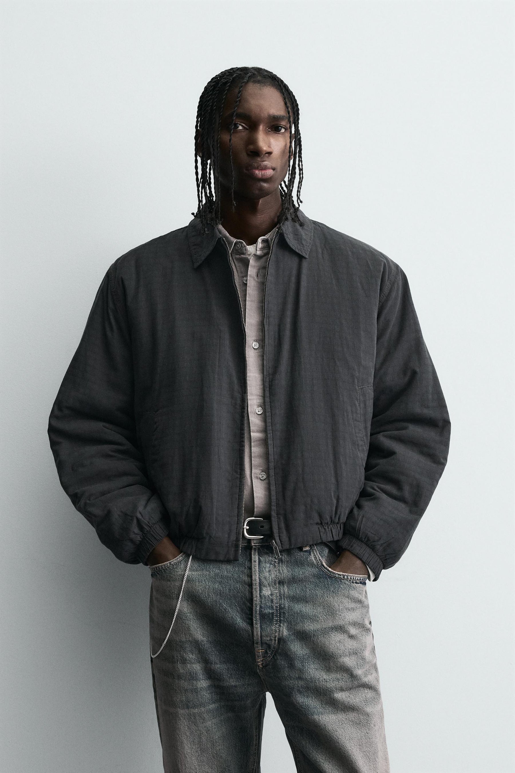 TEXTURED QUILTED JACKET - Image 2