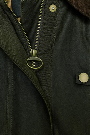 WAXED CONTRAST COLLAR JACKET