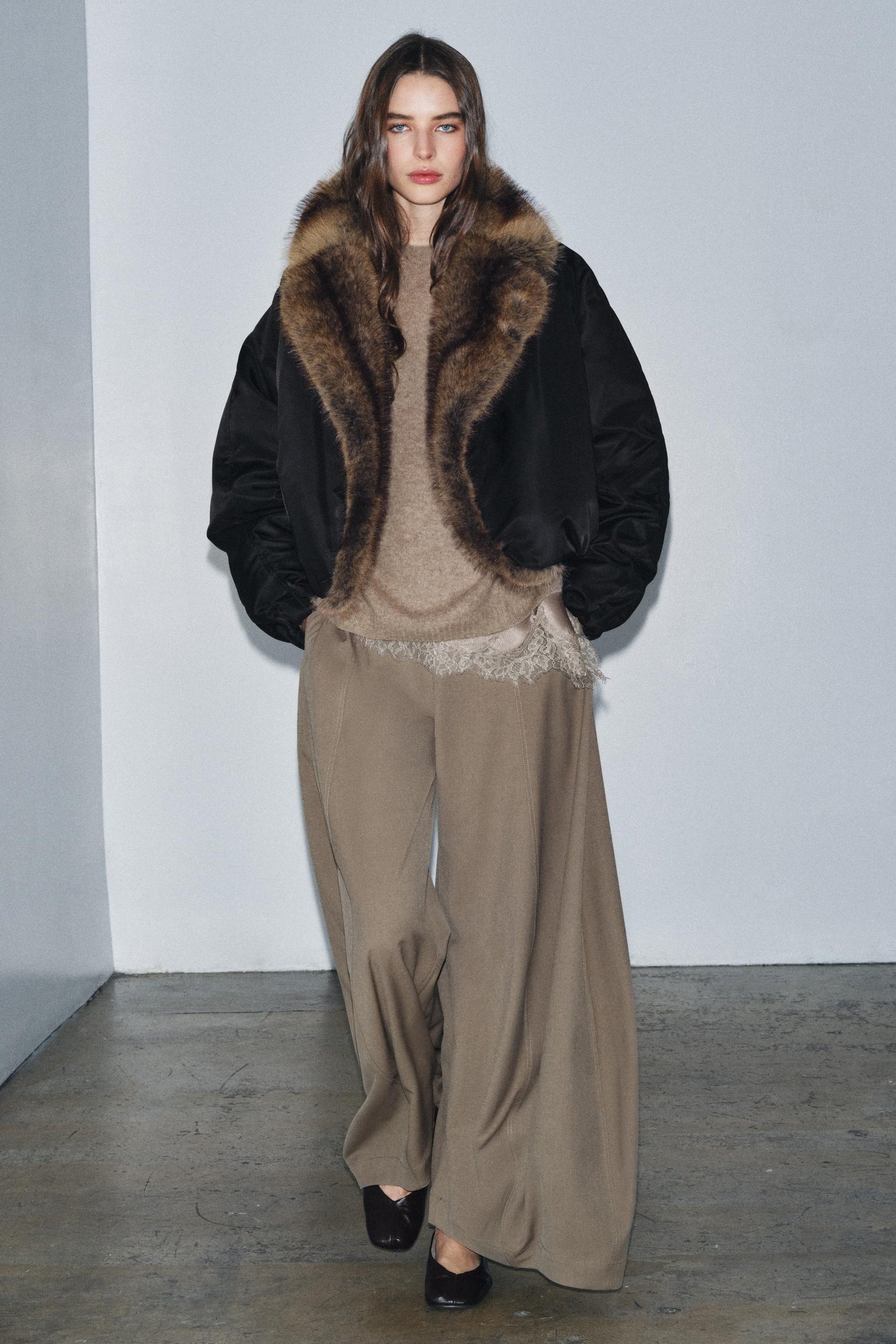 Faux Fur Bomber Jacket