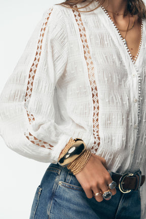 Lace Trim Blouse