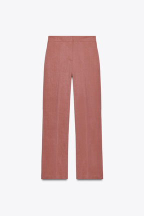 STRAIGHT-LEG TROUSERS ELASTICATED WAIST