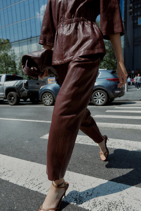 Faux Leather Trousers