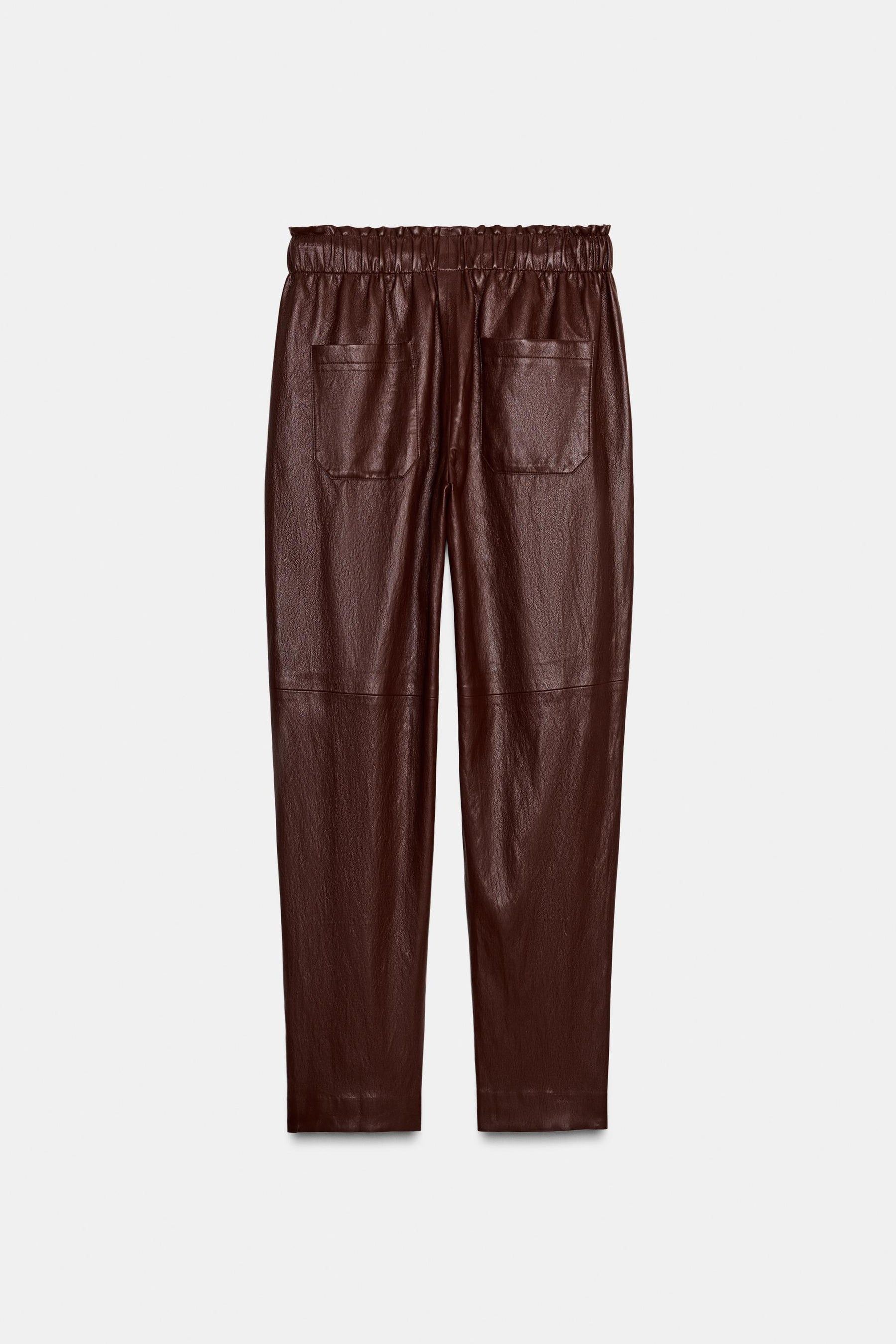 Faux Leather Trousers