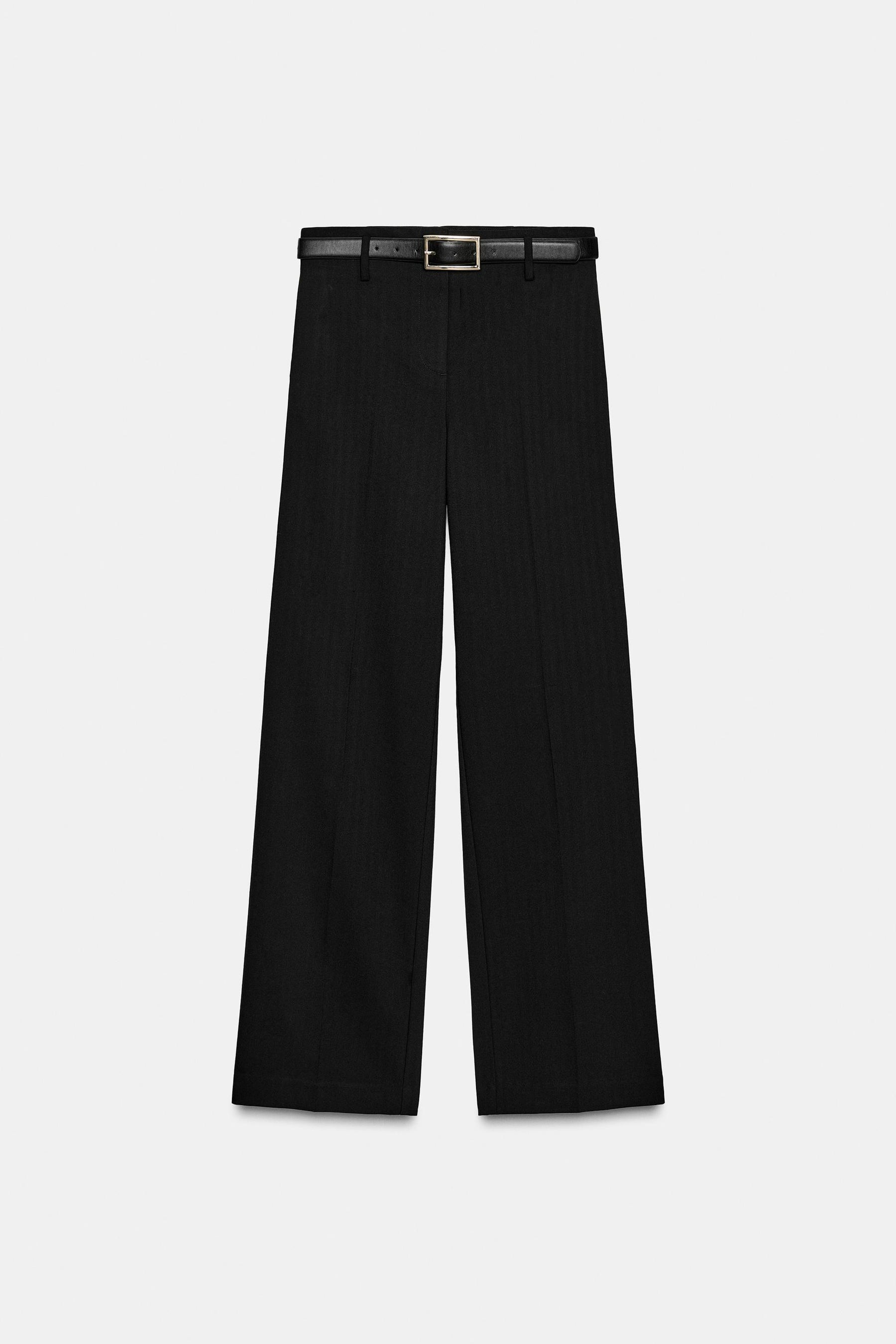 High-Waist Trousers with Belt