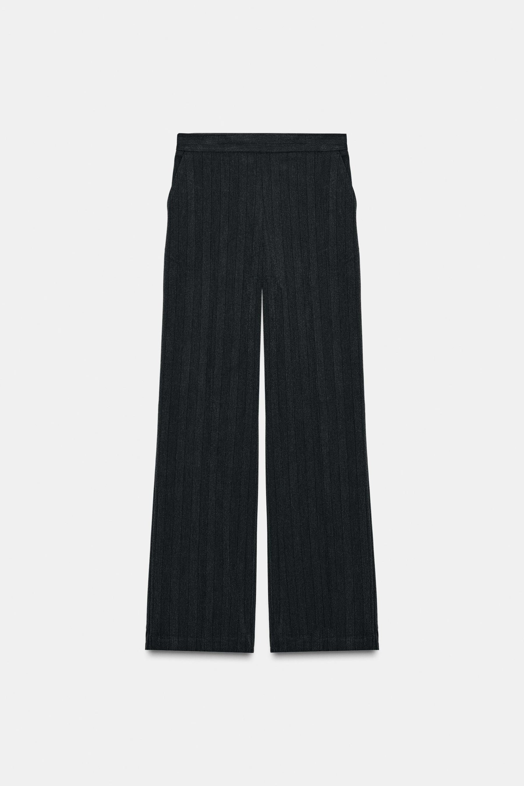 Straight-leg Herringbone Trousers