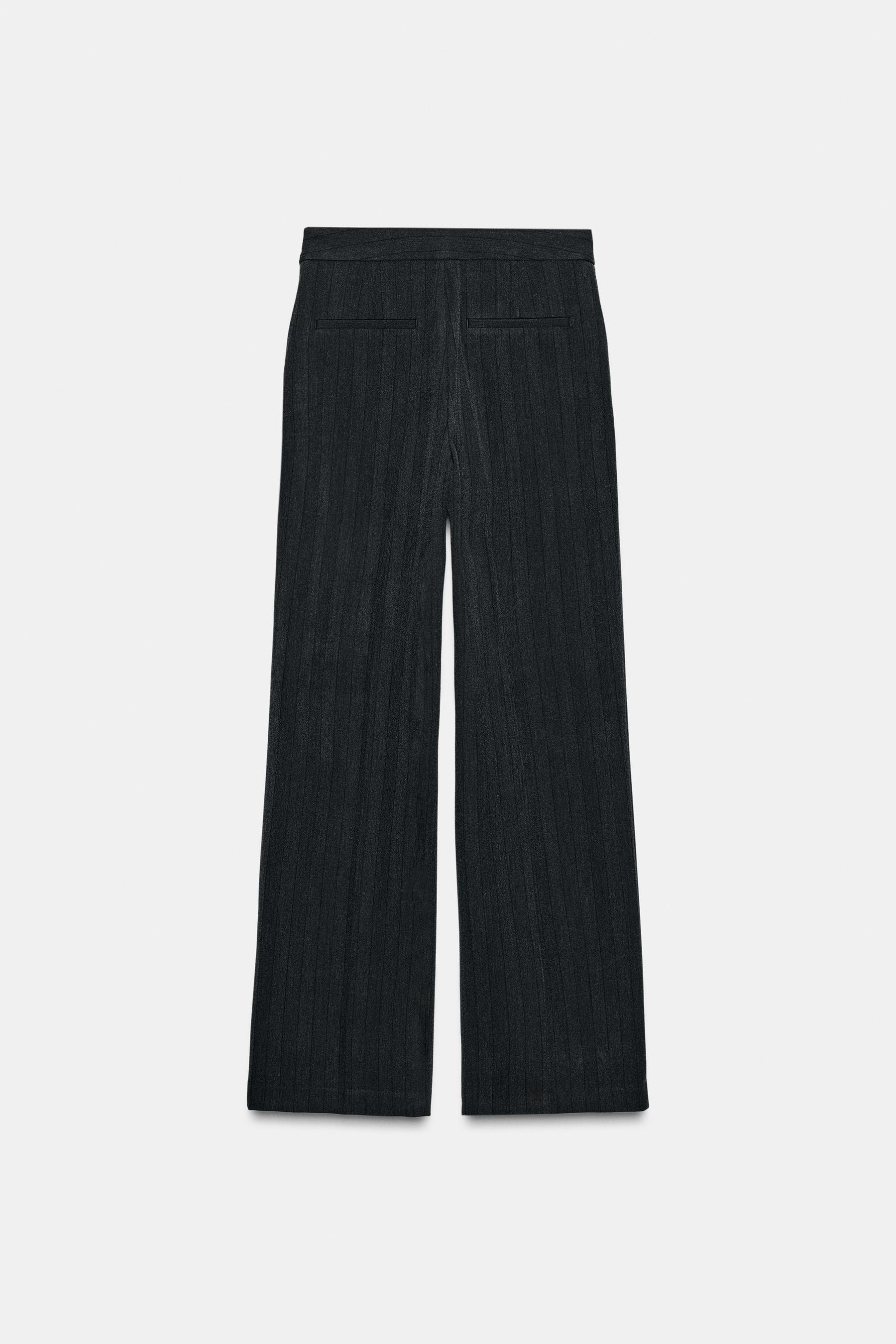 Straight-leg Herringbone Trousers