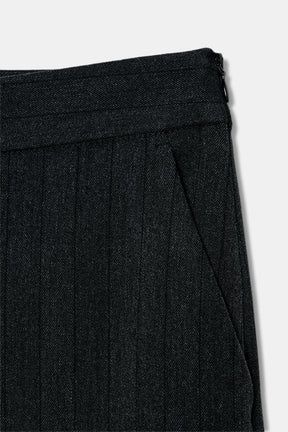 Straight-leg Herringbone Trousers