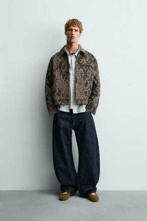 JACQUARD TEXTURED JACKET - Image 1