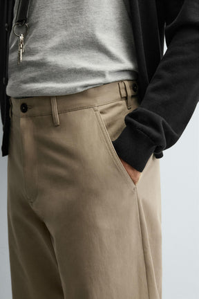 STRAIGHT-LEG CHINO TROUSERS - Image 5