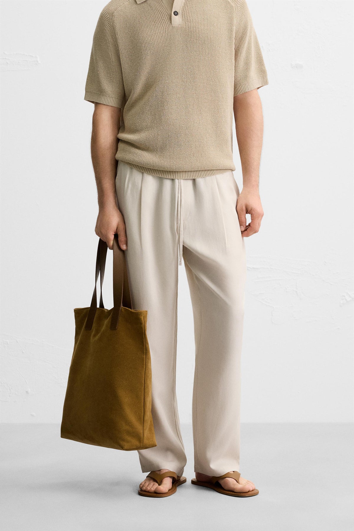 RELAXED FIT LYOCELL TROUSERS - Image 2