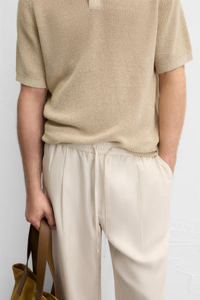 RELAXED FIT LYOCELL TROUSERS - Image 5