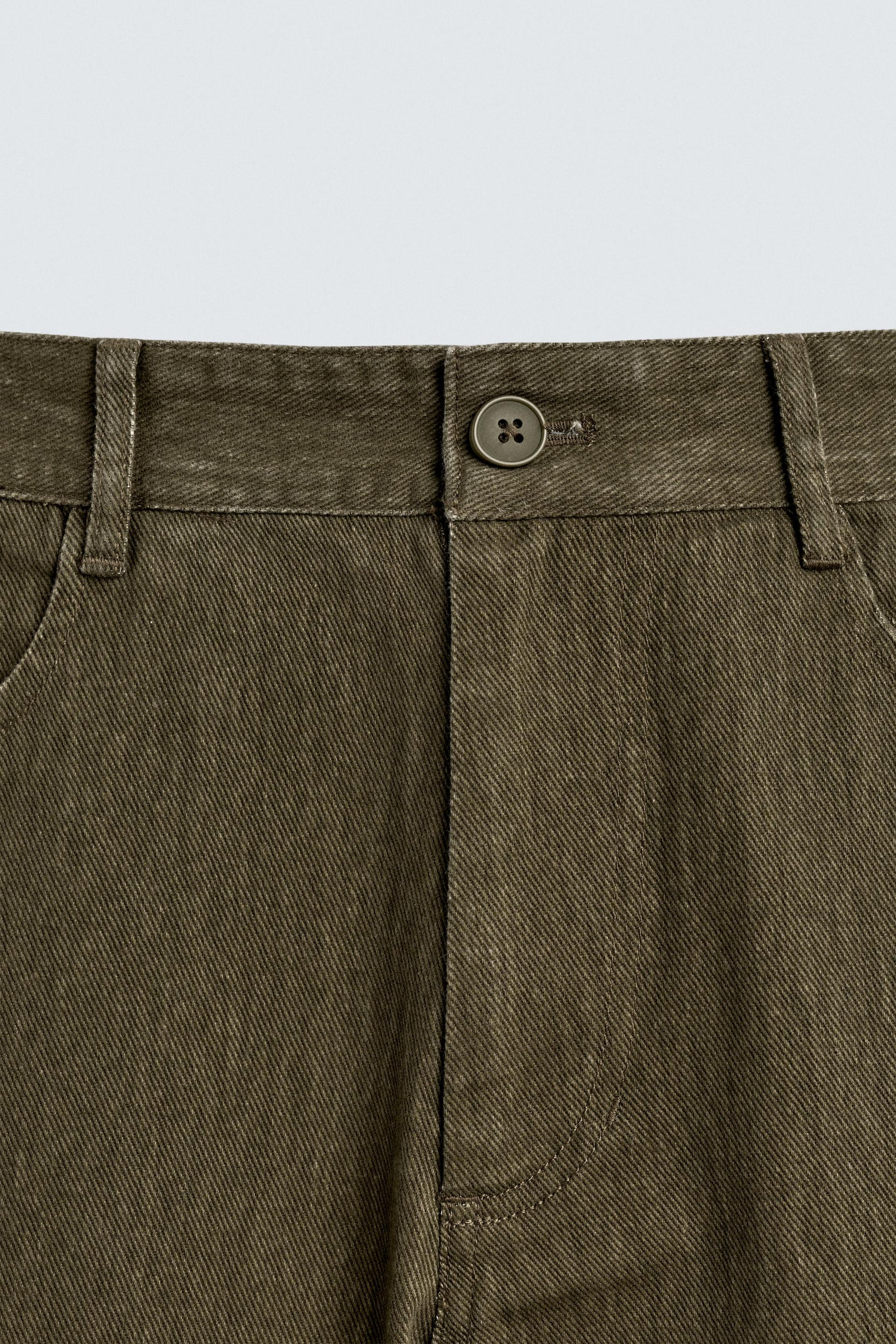 TEXTURED COTTON TROUSERS - Image 8