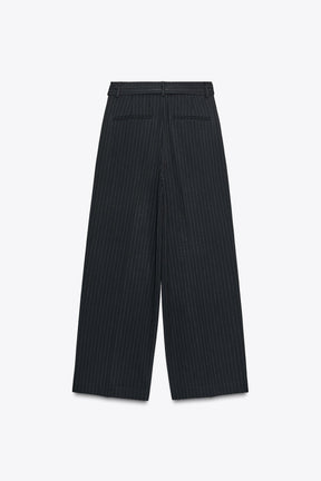 Pleated Trousers with Belt