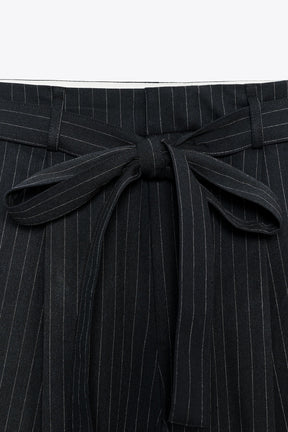 Pleated Trousers with Belt