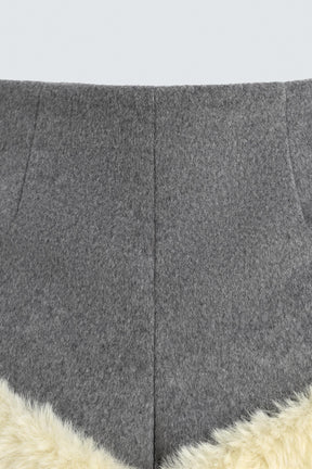 CONTRAST FUR SHORTS