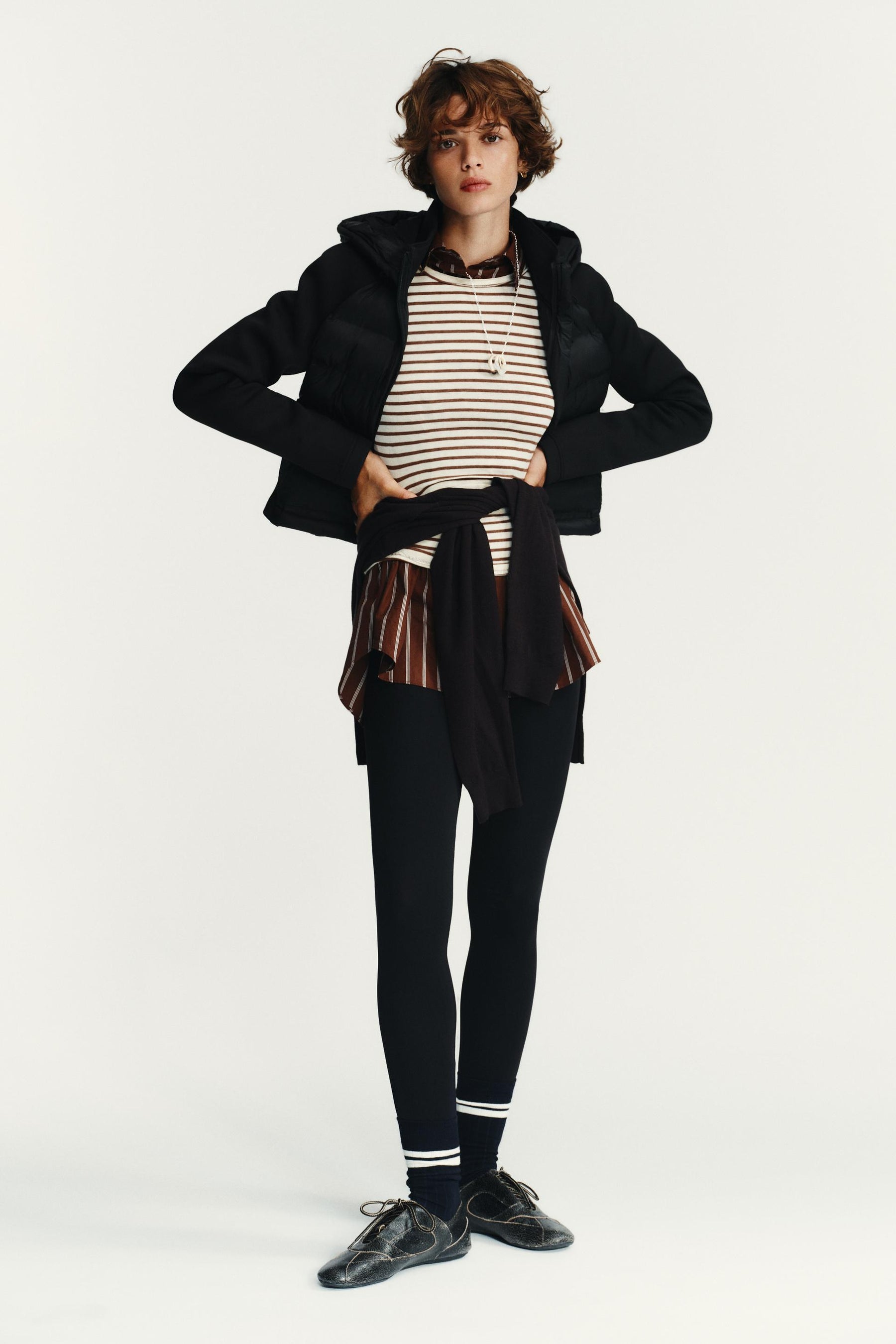 Quilted Detachable Hood Jacket