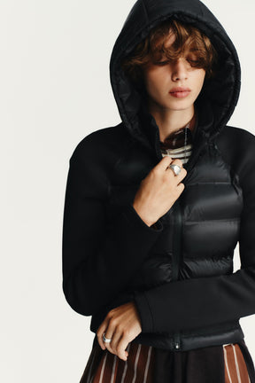 Quilted Detachable Hood Jacket
