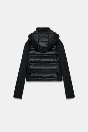 Quilted Detachable Hood Jacket
