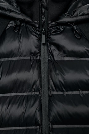 Quilted Detachable Hood Jacket