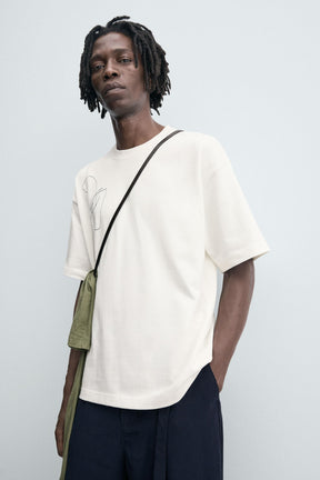 T-SHIRT WITH PHOTOGRAPHIC PRINT AND EMBROIDERY - Image 5