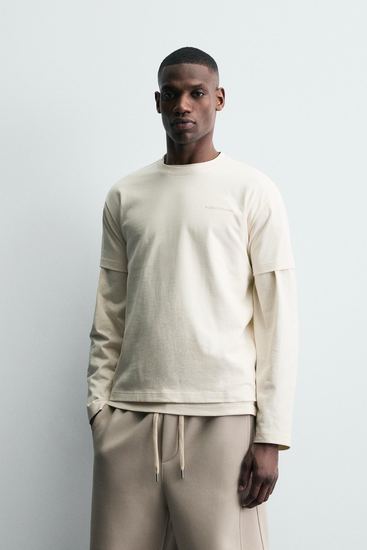 T-SHIRT WITH RAISED TEXT - Image 2