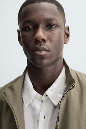 100% LINEN BOMBER JACKET - Image 5