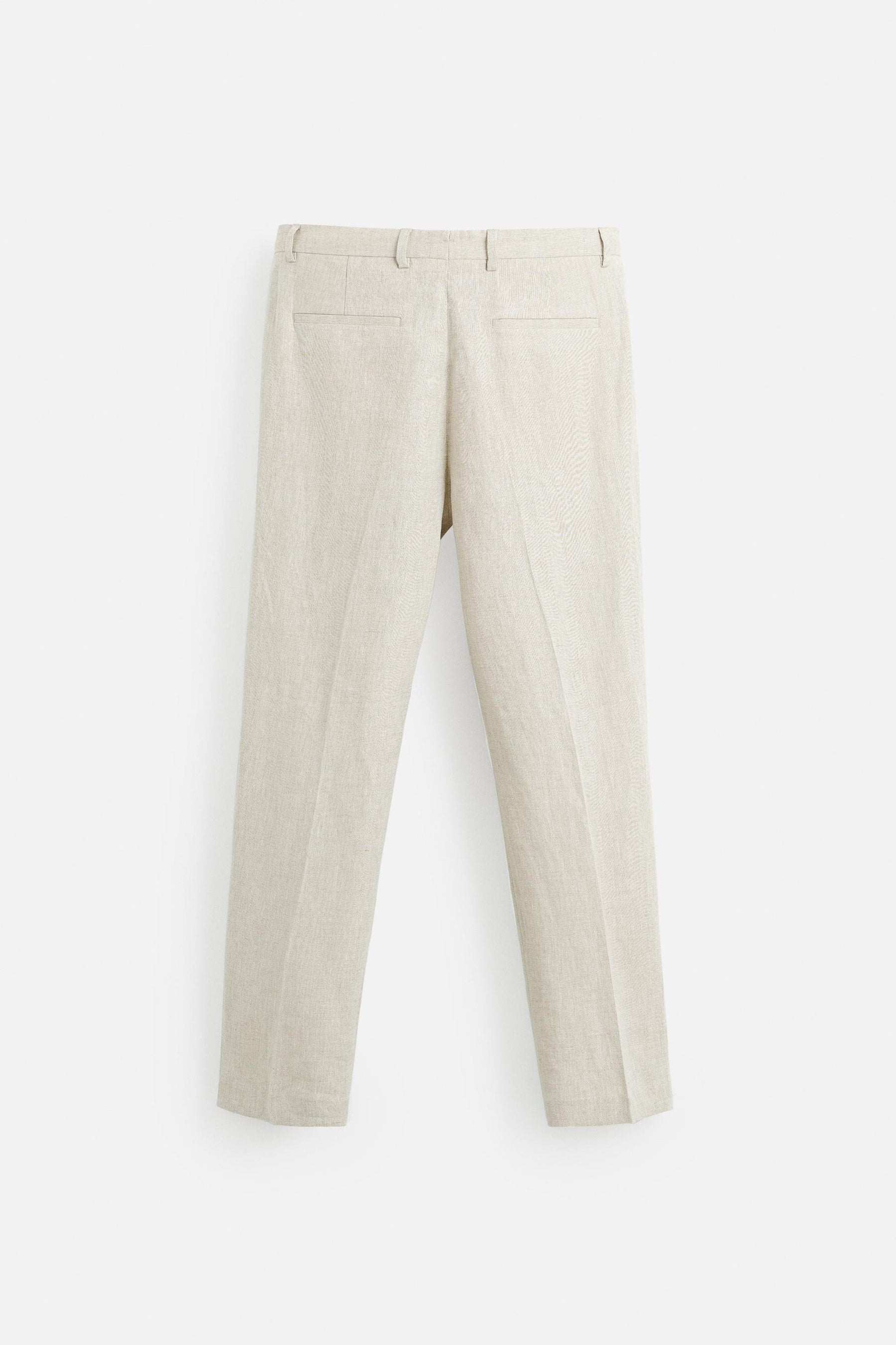 100% LINEN PLEATED TROUSERS - Image 8