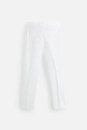 100% LINEN PLEATED TROUSERS - Image 8