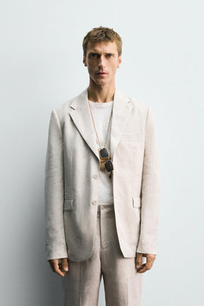 100% LINEN SUIT BLAZER - Image 2