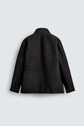 Relaxed Leather Parka