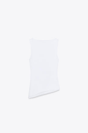 Pleated Asymmetric T-Shirt