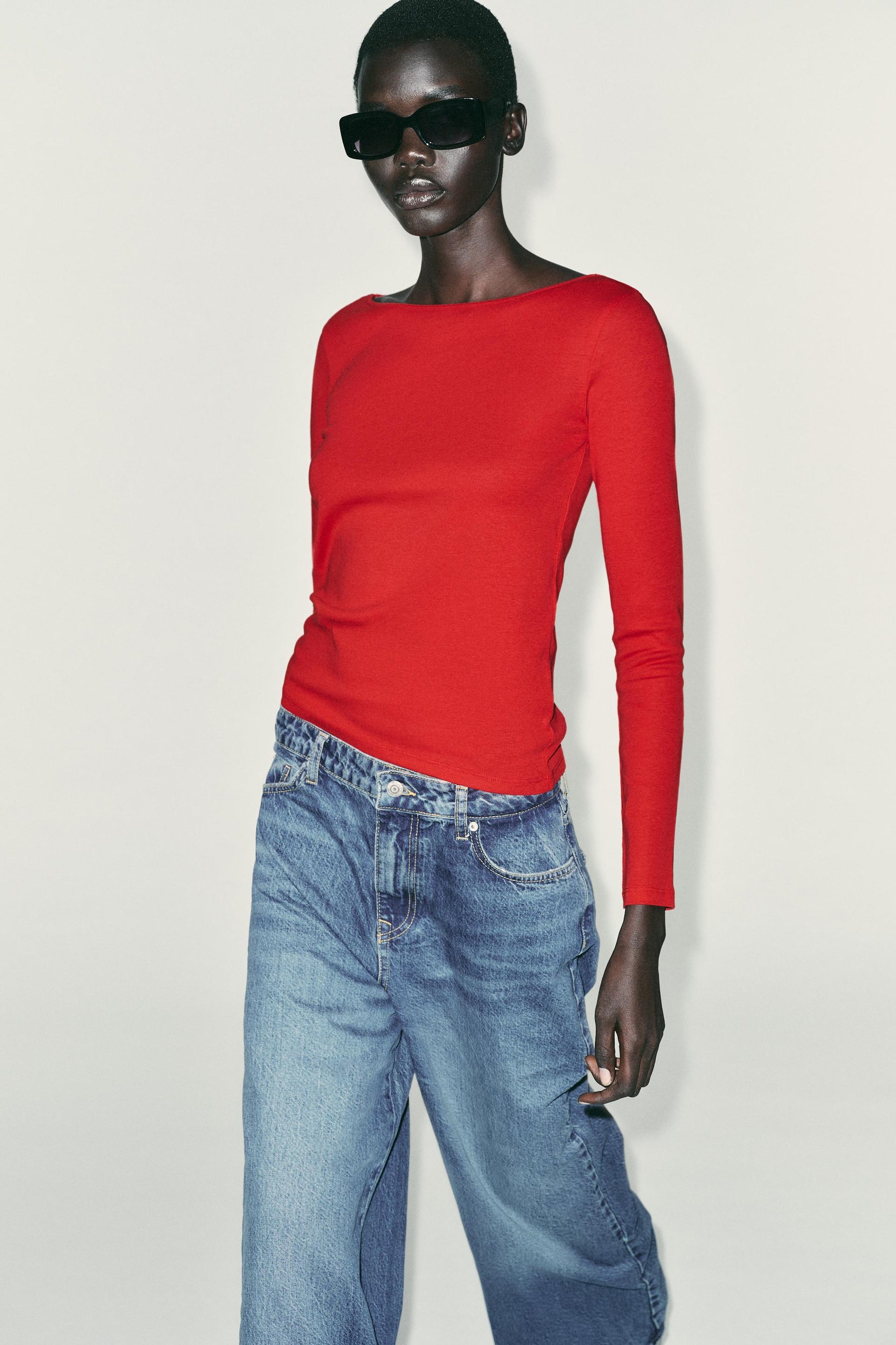 Cotton Boat Neck Tee