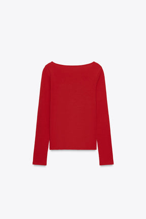 Cotton Boat Neck Tee