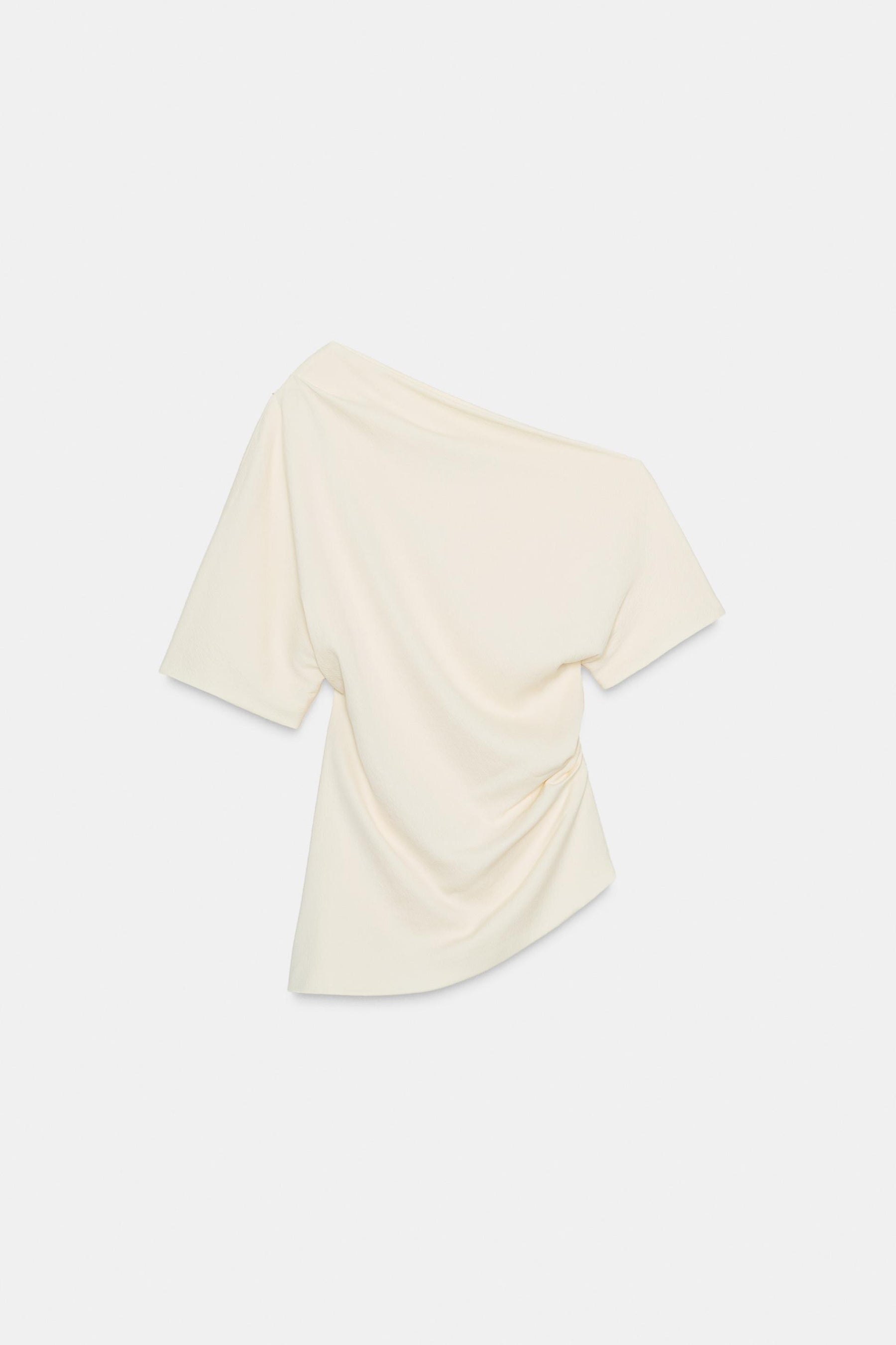 Asymmetric Draped Fashion Blouse