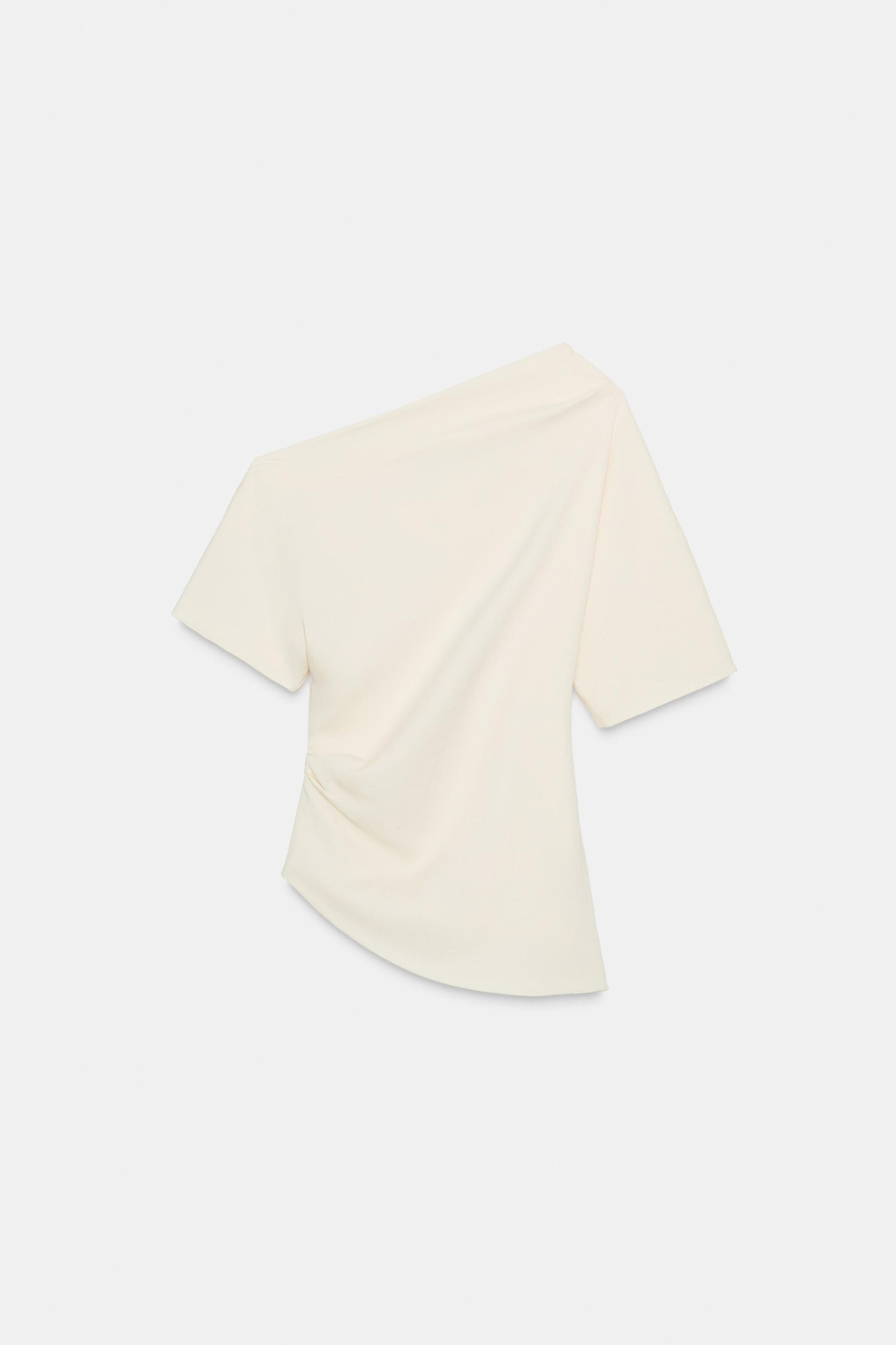 Asymmetric Draped Fashion Blouse