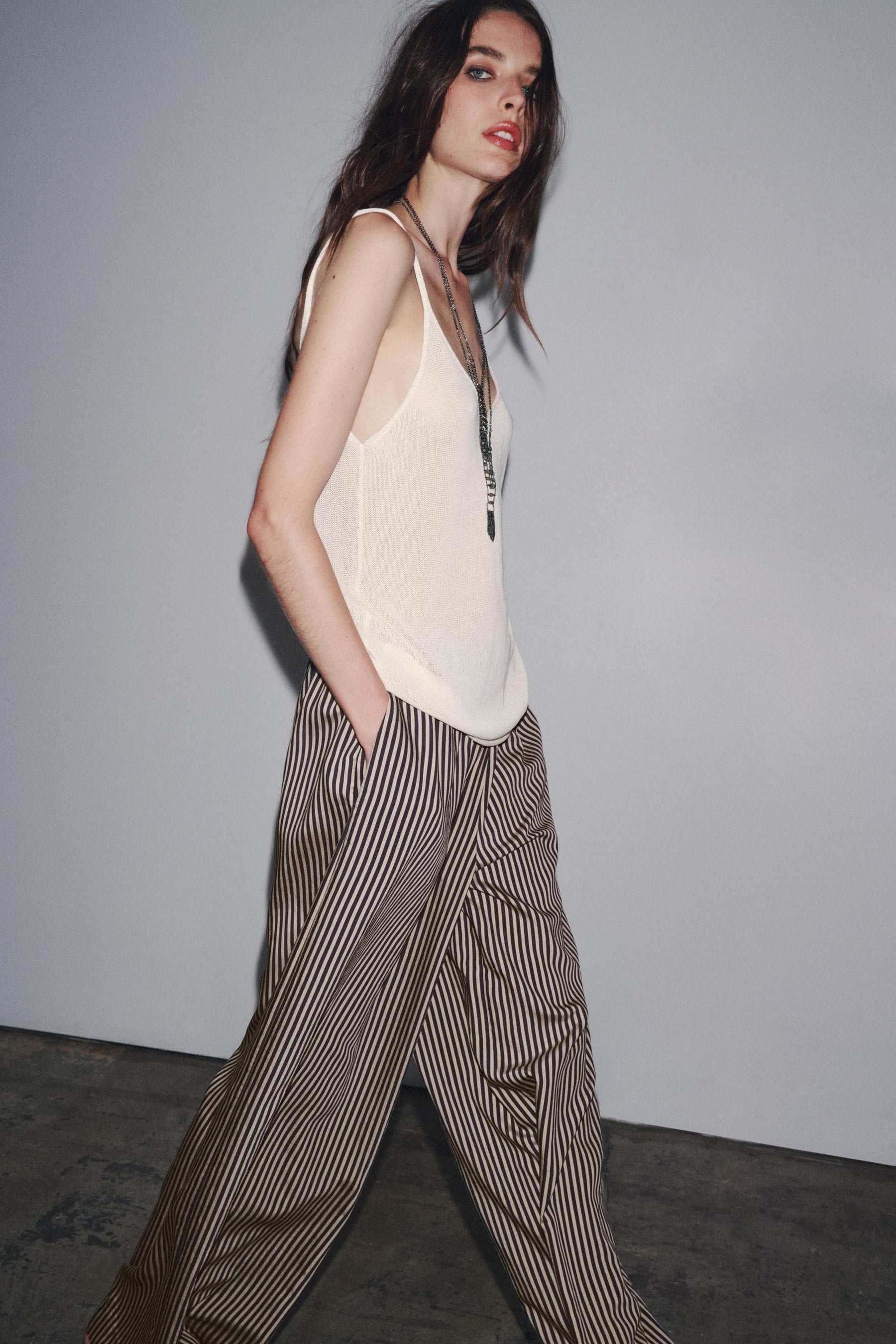 Striped Flowing Trousers